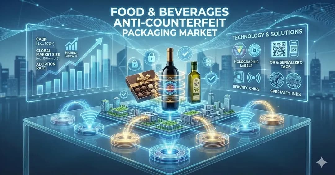 Food and Beverages Anti-Counterfeit Packaging Market expected to reach USD 100.9 billion by 2030