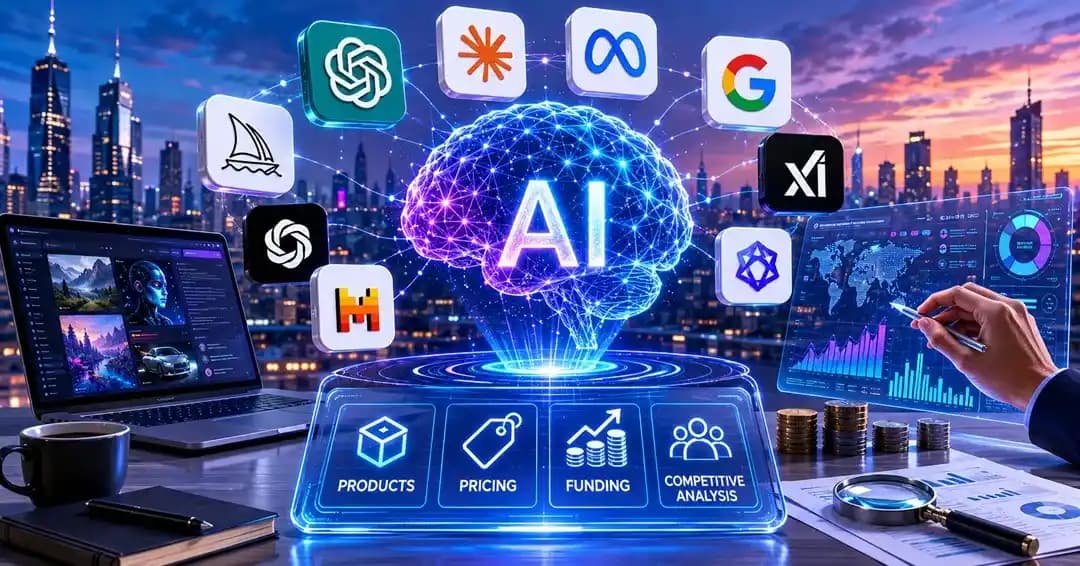Top 10 Generative AI Companies in 2026: Products, Pricing, Funding, and Competitive Analysis